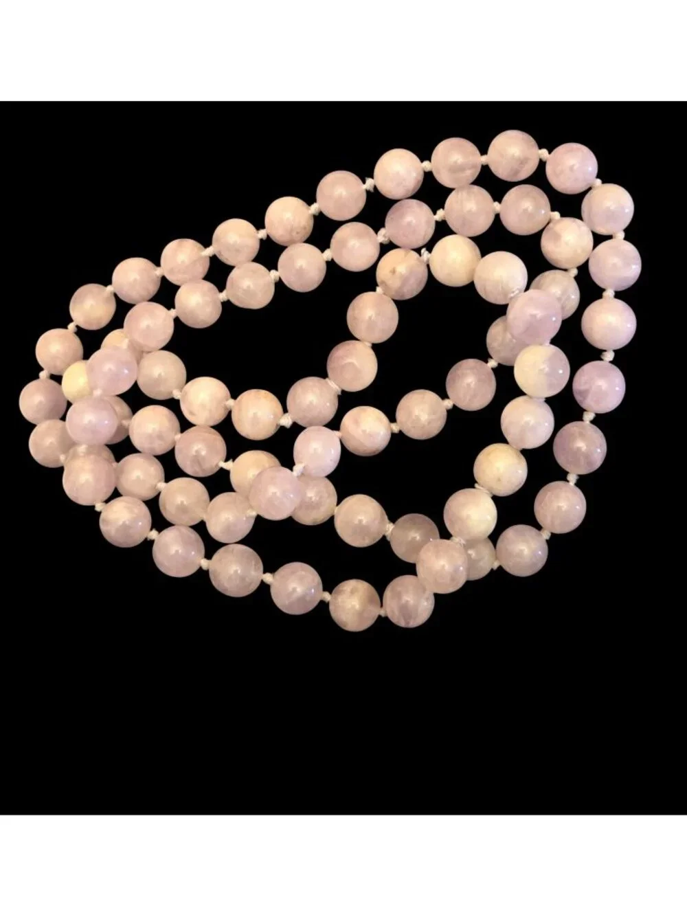 Lavender Quartz Beaded Necklace‎ With Natural Polished Stones